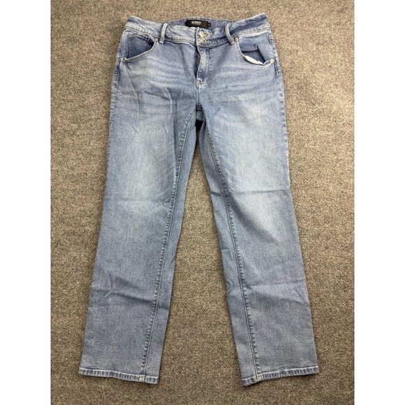 Hudson Jeans Womens 10 Light Wash Straight Leg Stretch Mid Rise Flap Pockets - Picture 1 of 8